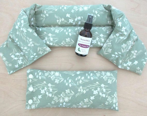 EXTRA LONG 30" Heated neck wrap + Gift set for mom + Relaxation gift + Birthday gift + Mother's Day gift + Great for migraines and arthritis