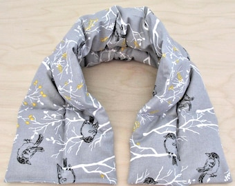 Heated Neck Wrap + Extra Long 30" Microwave Heating Pad + Neck Shoulder Hot/Cold Pack + Hot Cold Pack Neck Pain + Headaches + Migraines