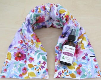EXTRA LONG 30" Cold pack migraines + Heat pack headaches + Lower back pain + Menstrual cramps + Fibromyalgia pain + Arthritis pain