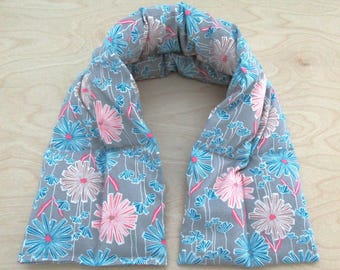 Heated Neck Wrap + Gift for Her + Relaxation Gift + Birthday Gift + Cancer Care Gift + Gift for Wife + Neck Heating Pad + Extra Long 30"