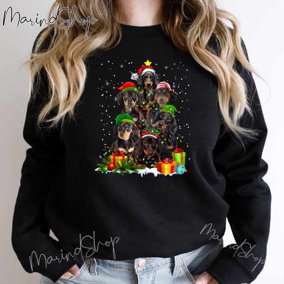 dachshund christmas tree shirt