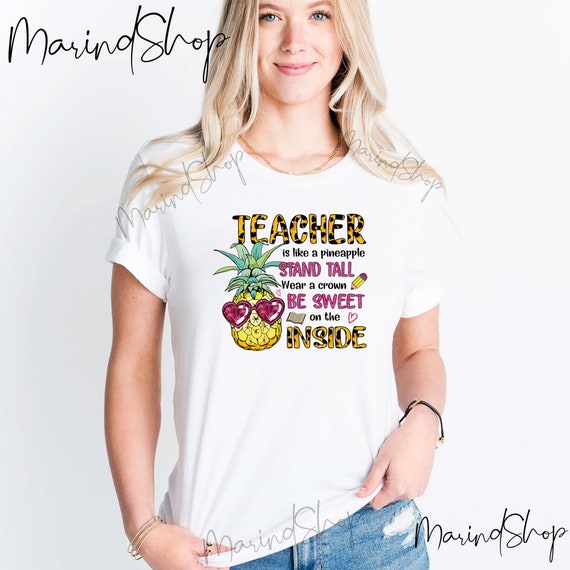 Pineapple Shirt Funny Teacher Shirt - Etsy
