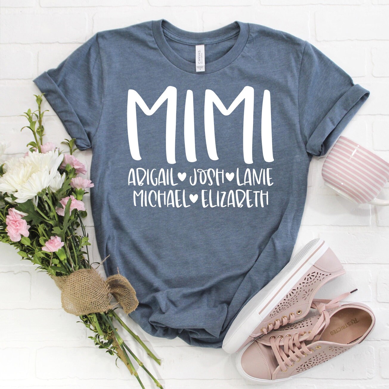 Mimi Christmas Gift Gift for Mimi Grandma Shirt Personalized Mimi Shirt Mimi Shirt with Kids Names Mimi Gift Mimi Mothers Day Gift