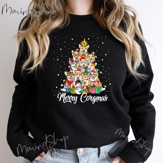 etsy corgi christmas sweater