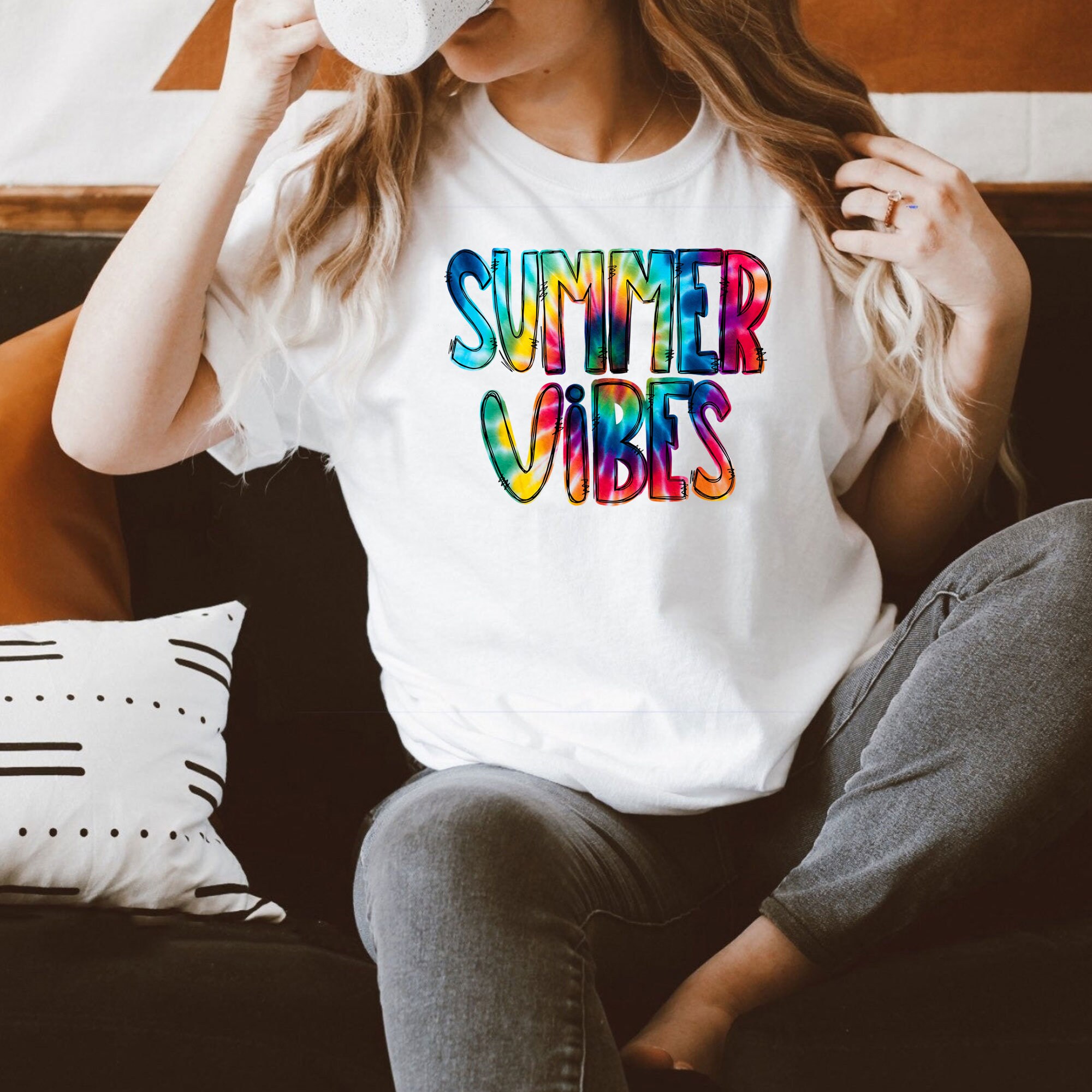 Summer Vibes Shirt Summer Vibes T-shirt Tie Dye Shirt - Etsy Israel