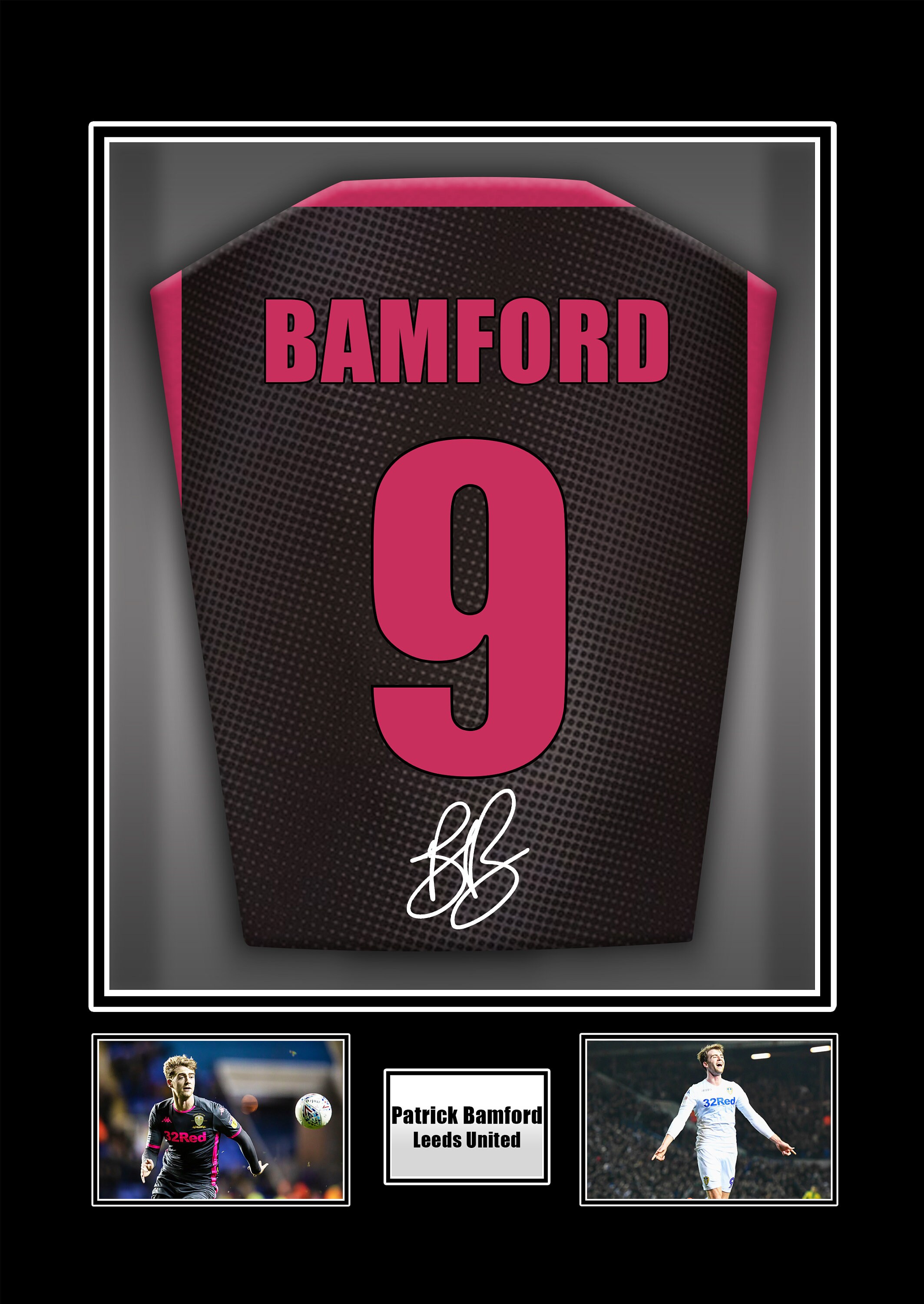 Patrick Bamford Leeds United F.C. Football Shirt style Print Etsy