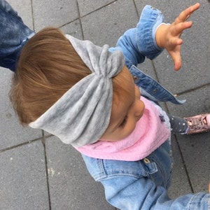 NICKI hairband, headband, wide headband, bandana, knotted hairband, turban hairband for women, children and babies in a twist
