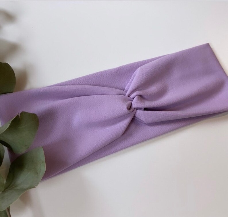 Jersey hairband in lilac image 3