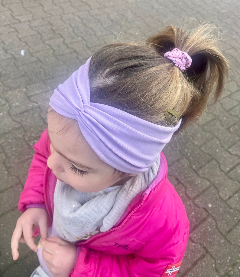 Jersey hairband in lilac image 1