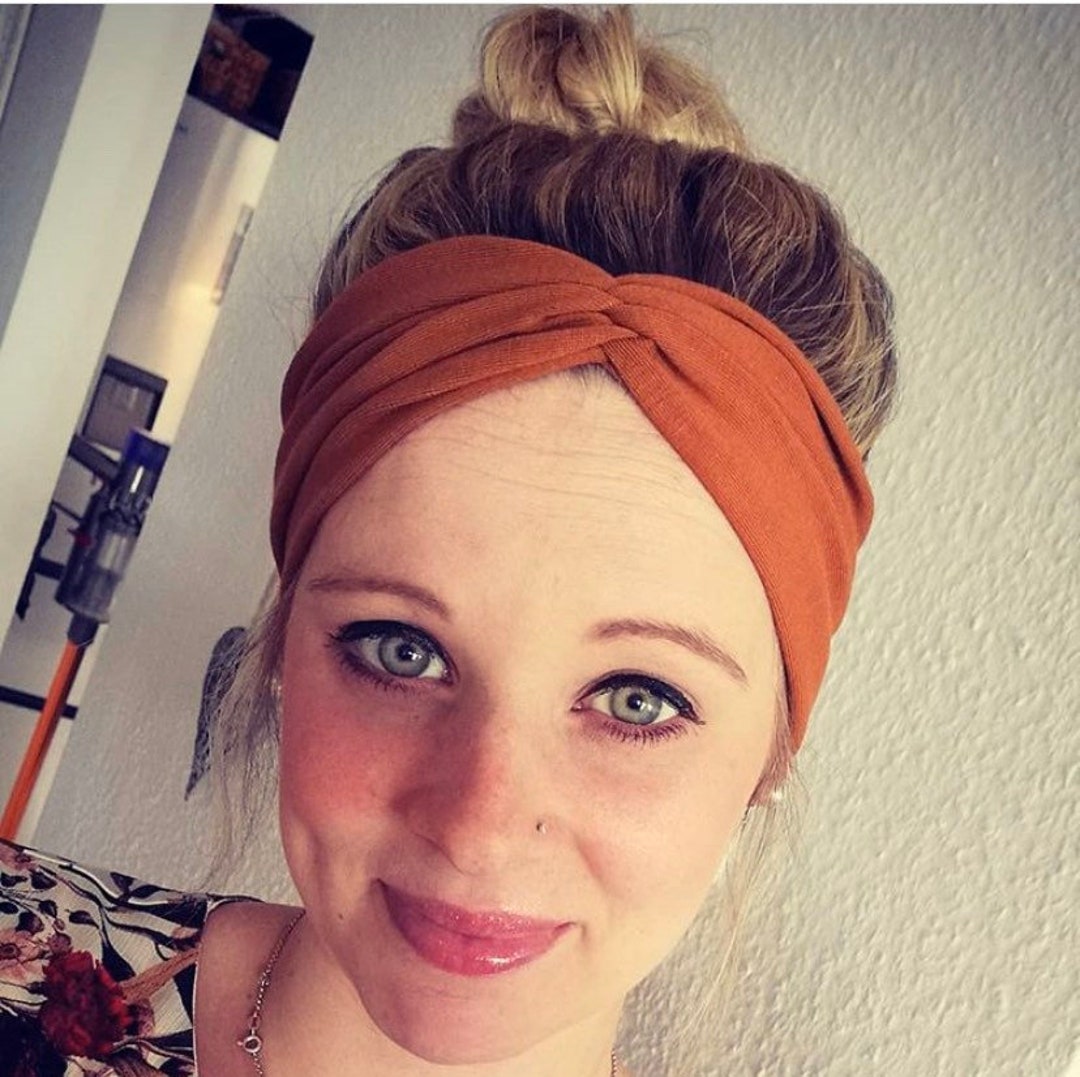 Jersey Headband in Golden Brown Etsy UK