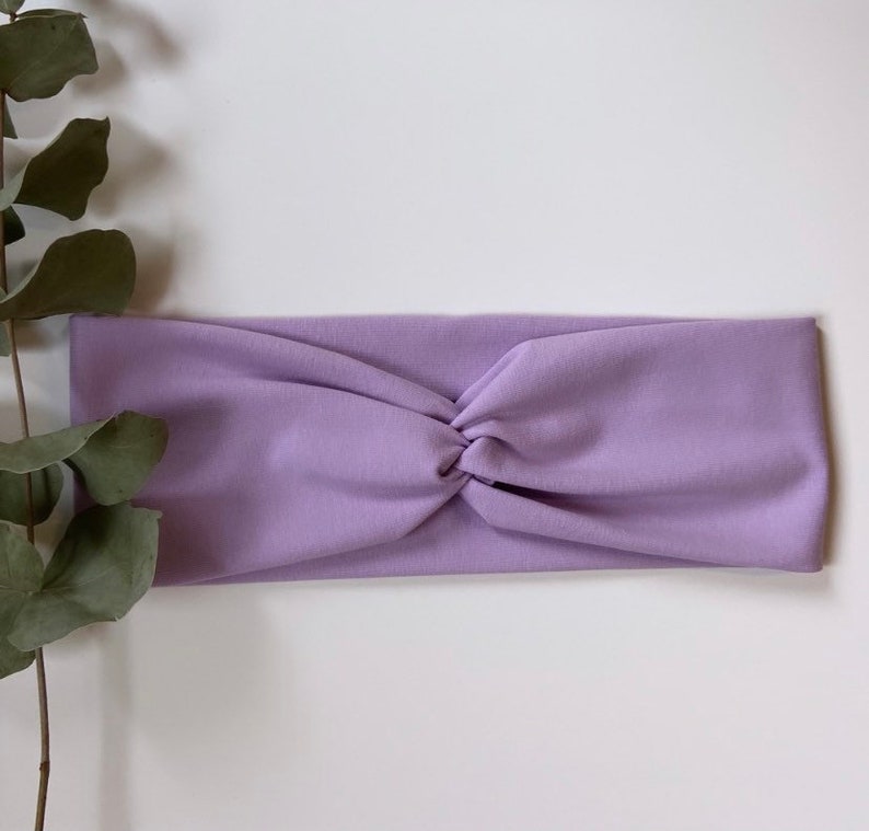 Jersey hairband in lilac image 2
