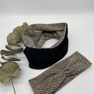 Set med hårband och halsduk i Leo