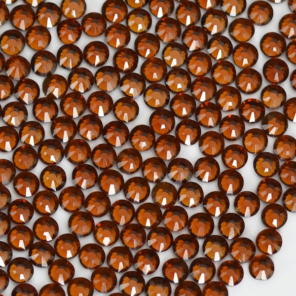 US Seller ; Smoked Topaz Brown Rhinestones /Flat Back Rhinestones /Crystal bulk/Glass Rhinestone/Best quality/Machine Cut