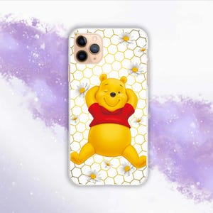 Winnie the Pooh iPhone 16e 16 Pro Max 15 14 13 12 11 Daisy Flower Google Pixel 9a 8 pro 7 6a 5, Samsung S25 Plus S24 S23 S22 S21 S20 Note 20