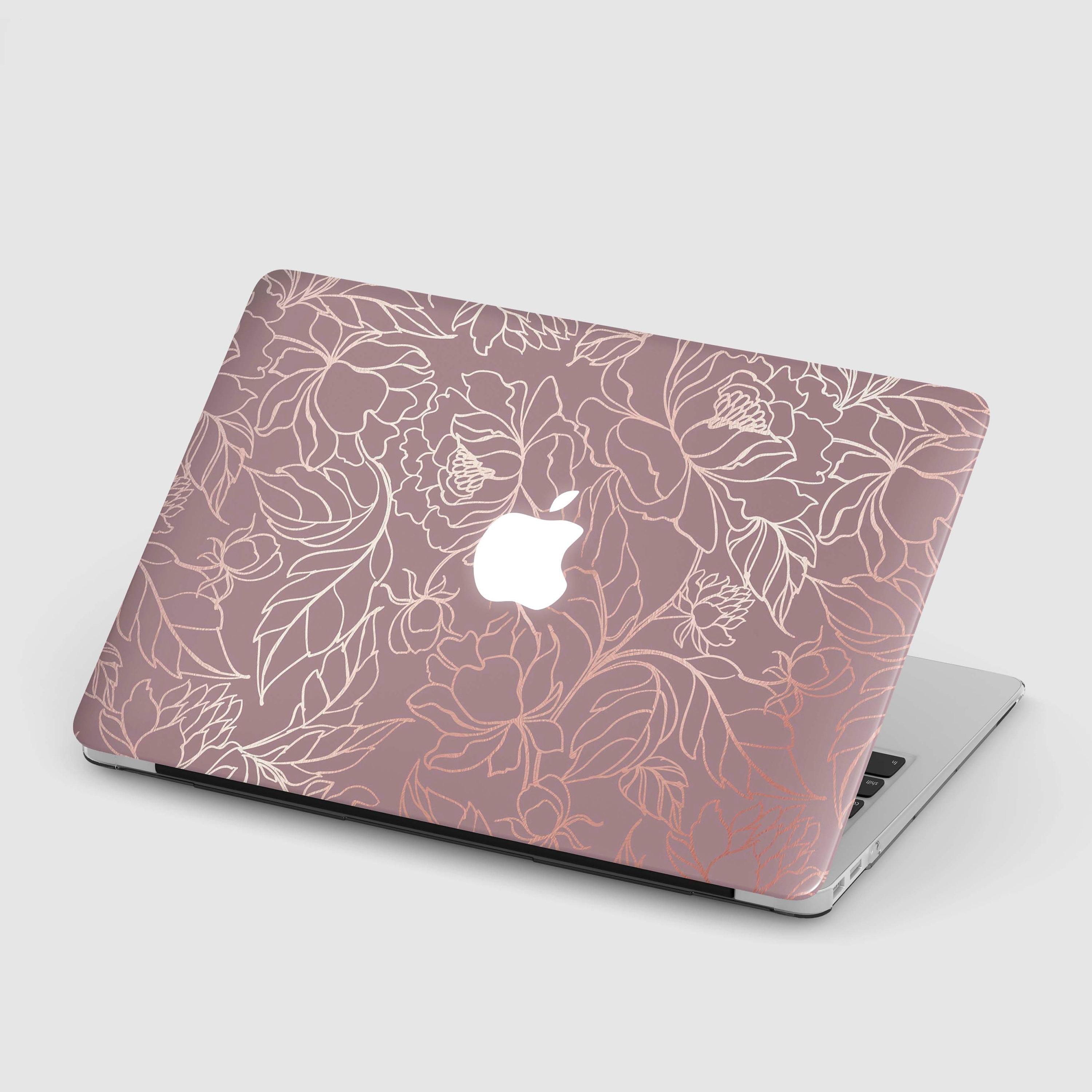 Macbook Case Gold Leaf Flower Macbook Air 13 Rose Macbook Pro Etsy