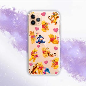 Winnie the Pooh case for iPhone 16e, 16 Pro Max, 15, 14, 13, 12, 11 Google Pixel 9a 8 pro 7 6a 5, Samsung S25 Plus, S24, S23, S22, S21, S20