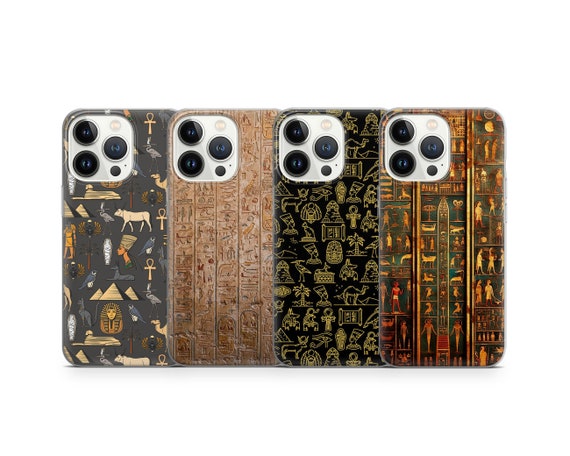 Egyptian Hieroglyphs Phone Case: Ancient History Art for iPhone 17 Pro Max, Air, 16, 15, 14, 13, SE; Samsung S25 Ultra; Pixel 10 Pro XL, 9