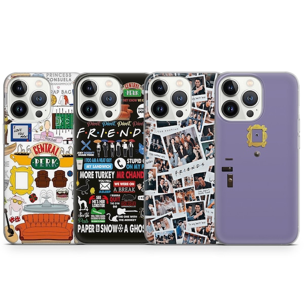 Friends Phone Case, TV Show Cover for iPhone 15 Pro Max 14, 13, 12, 11, Xr, X, 8, 7 6s Plus SE, Samsung S24 Ultra, S23, S22, Pixel 5 6 7 8