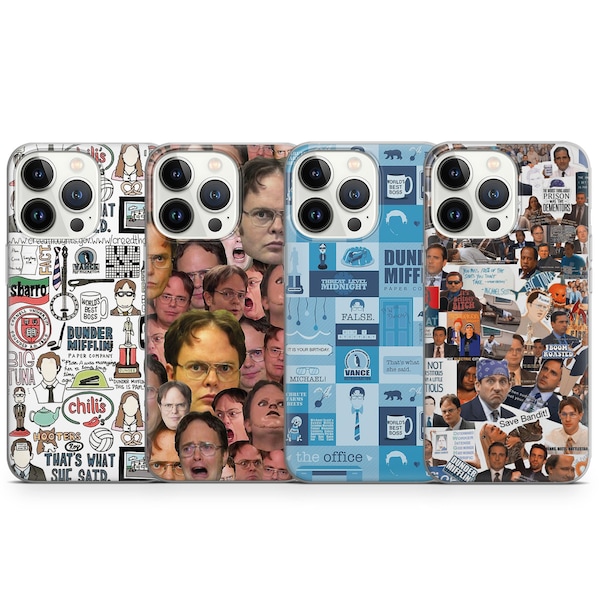 La funda del teléfono de la oficina, la portada del programa de televisión para iPhone 15 Pro Max 14, 13, 12, 11, Xr, X, 8, 7 6s Plus SE, Samsung S24 Ultra, S23, S22, Pixel 6 7 8