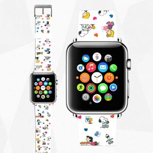 Apple Watchband Cartoon hond leren band band serie 1, 2, 3, 4, 5, 6, 7, 8, 9, 10, SE cadeau kinderhorloge 38/40/41 mm band band 42/44/45 mm