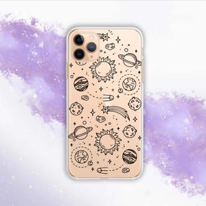 Space Planet Star case for Pixel 9 pro xl 8a 7 6 Minimalist Art iPhone 16 Pro 15 14 Plus 13 12 11 Samsung S25 Plus S24 Ultra S23 fe S22 S21