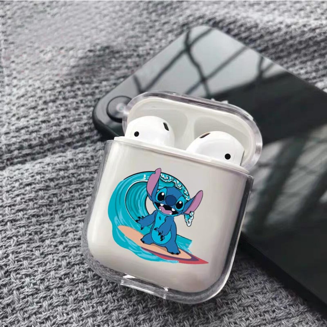Airpods case Ocean Wave Clear Airpods case Surfing Plastic | Etsy