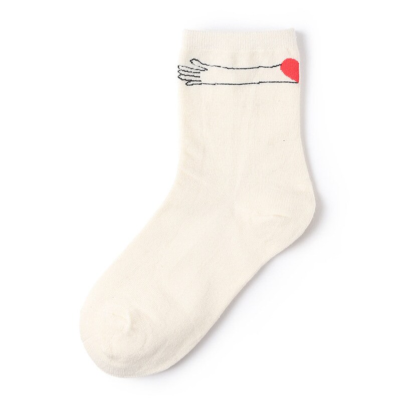 funky socks,unique patterns colourful socks Gift Ideas unisex socks Creative White Hug Heart Esigned novelty socks cool socks