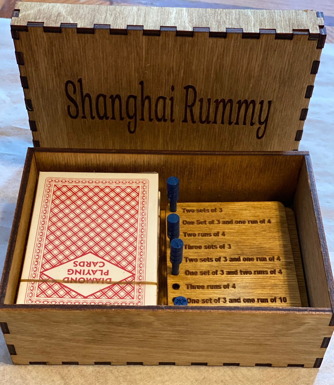 Shanghai Rummy Game Box Etsy