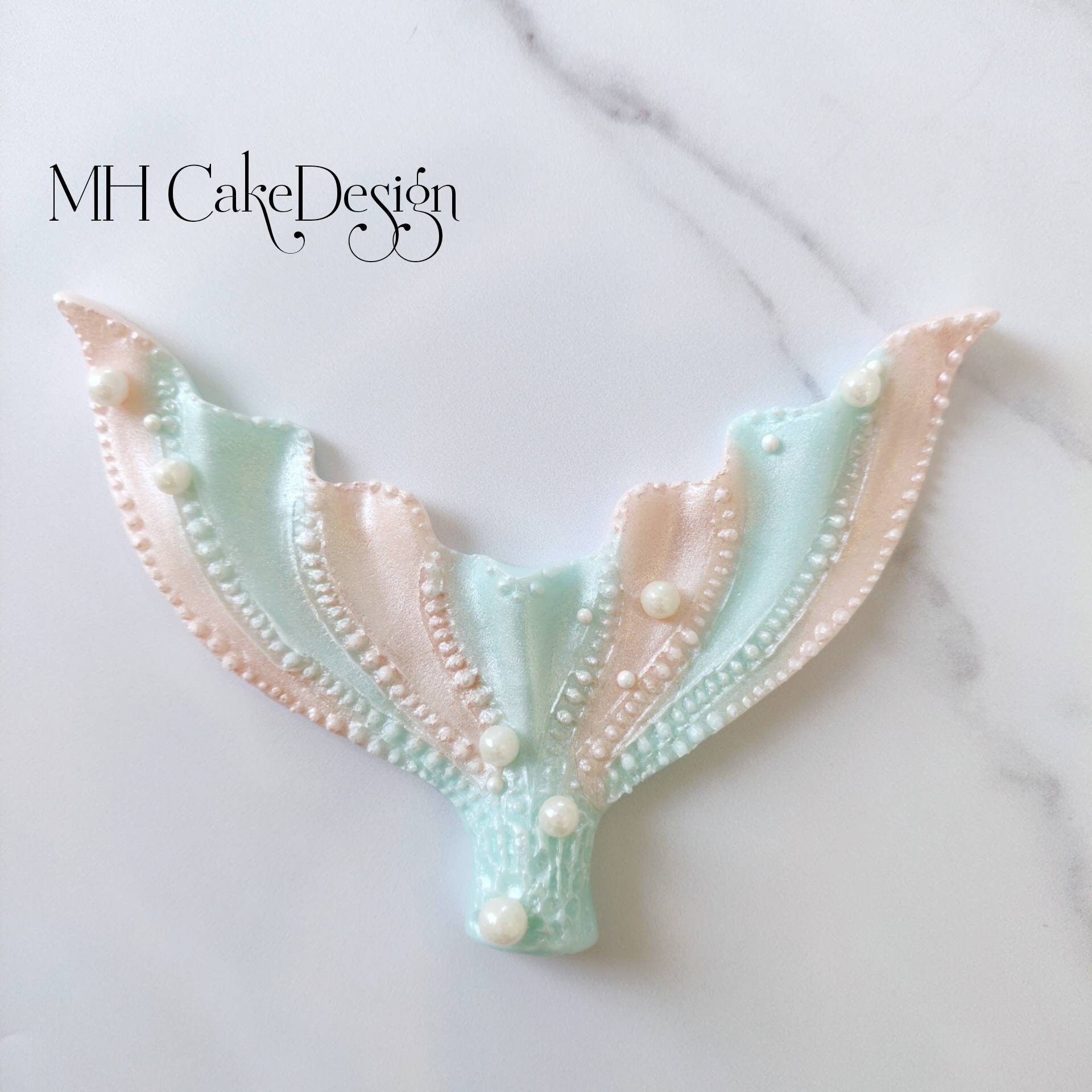 Edible Beautiful large fondant mermaid tail. Mermaid cake Etsy