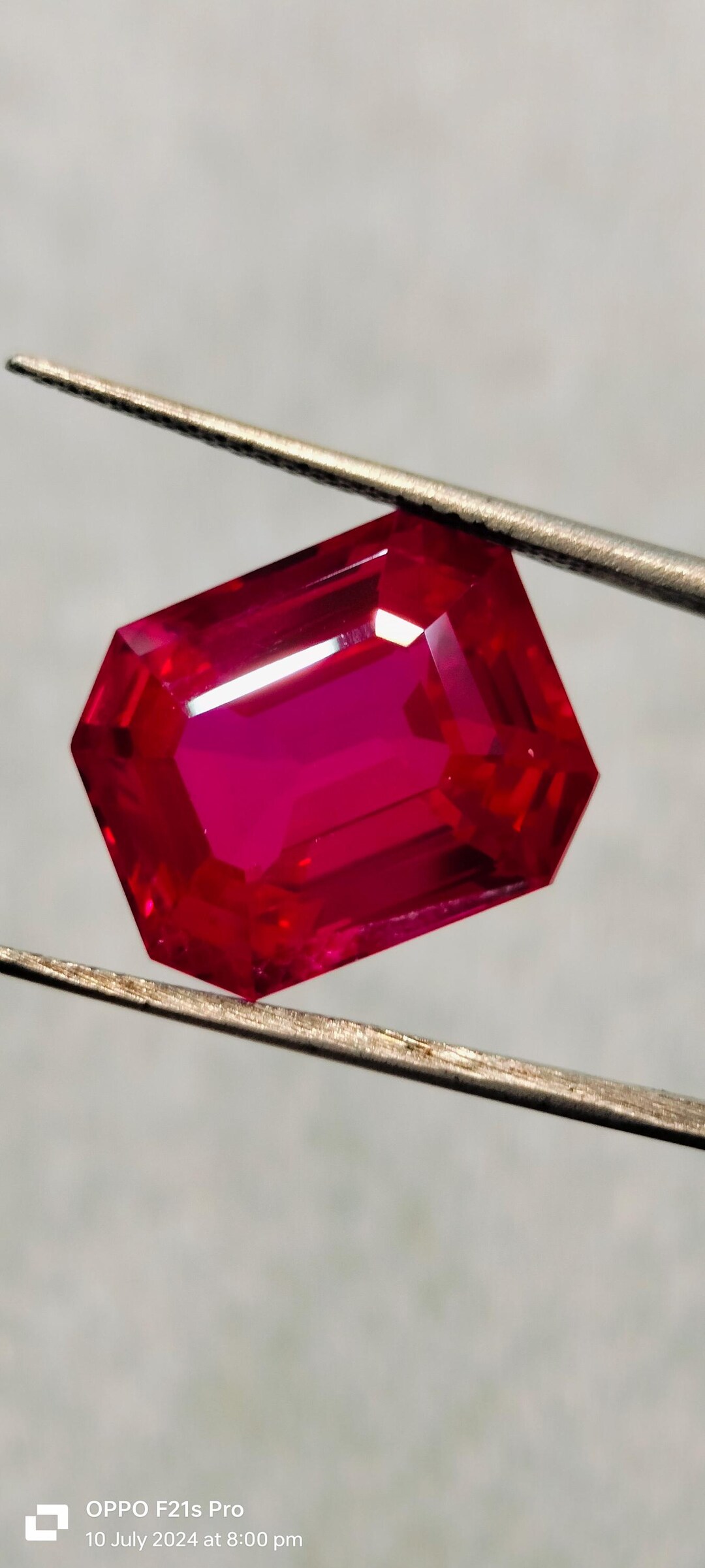 Cleanest Large Ruby AAA Flawless Mozambique Blood Red Ruby Loose Octagon Gemstone Cut ...