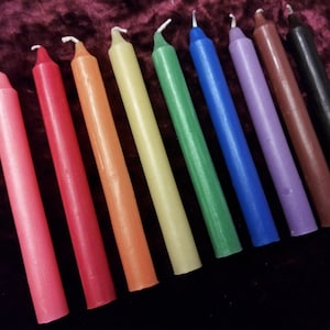 9 Thick Spell Candles | High Quality | Multicolored | Witchcraft Rituals