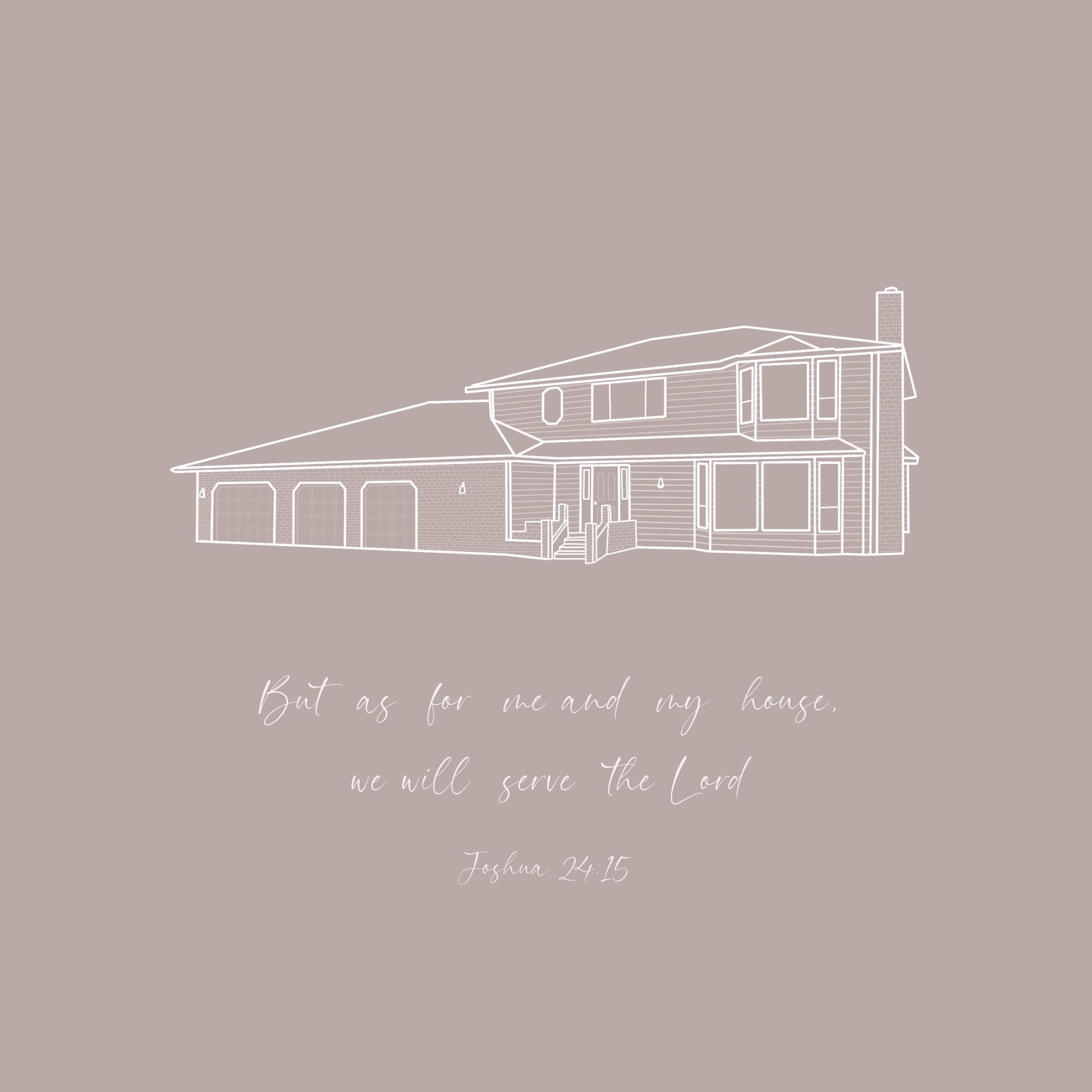 Photo inspiration: Minimalist House Line Drawing Custom Home Art Art Print Digital Photo Inspiration