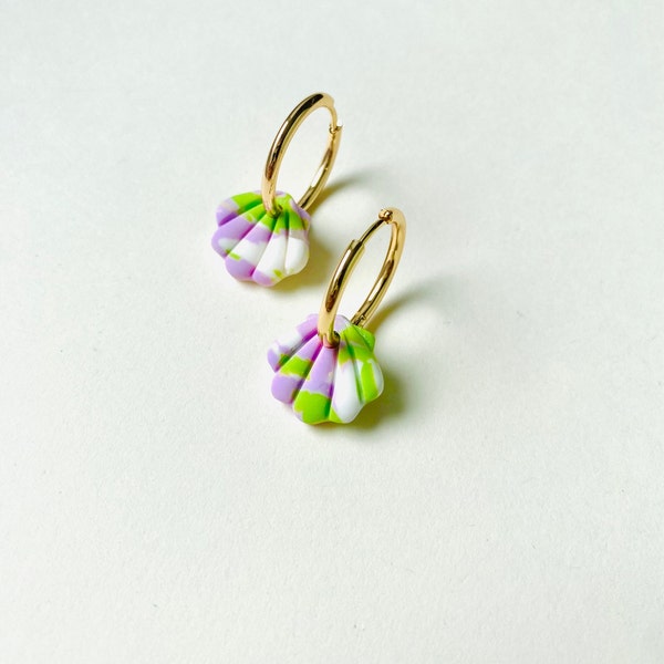 boucles d'oreilles colorés boucles d'oreilles interchangeables boucles d'oreilles coquillages