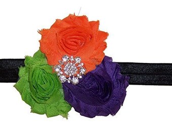 Baby Girls Shabby Chic Halloween Headband - Boo