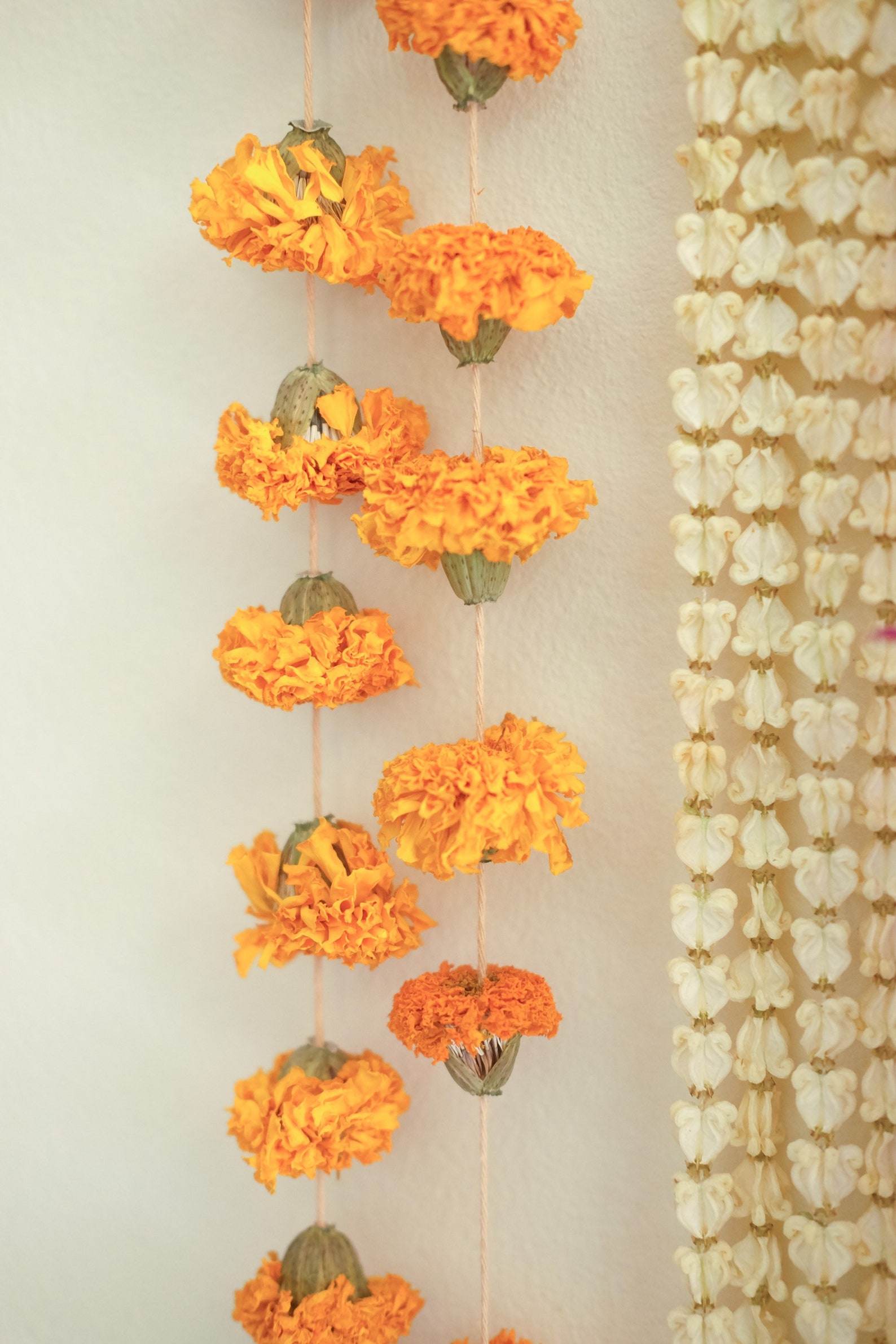 7ft Dried Marigold Flower Garland Real Dried Flower Garland Etsy