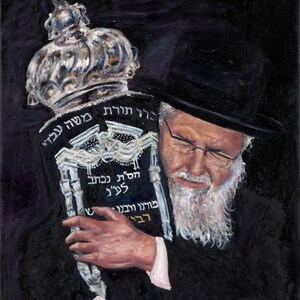 Judaica gifts, Israel Jerusalem, Torah Scroll, Home Decor,  Jewish Art, Giclée Canvas PRINT