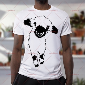 Carino nero bianco pecora SVG png ai EPS dfx jpeg pecora svg file tagliati Gorato arte per la stampa regalo di pecora