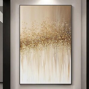 Gold Abstract Oil Painting Gold Texture Painting Abstract Painting Gold ...
