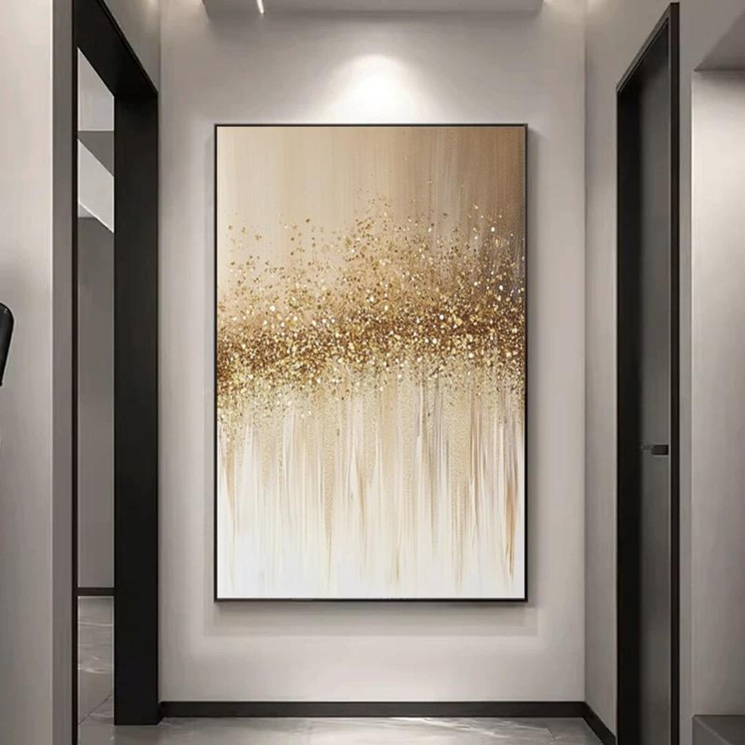 Gold Abstract Oil Painting Gold Texture Painting Abstract Painting Gold ...