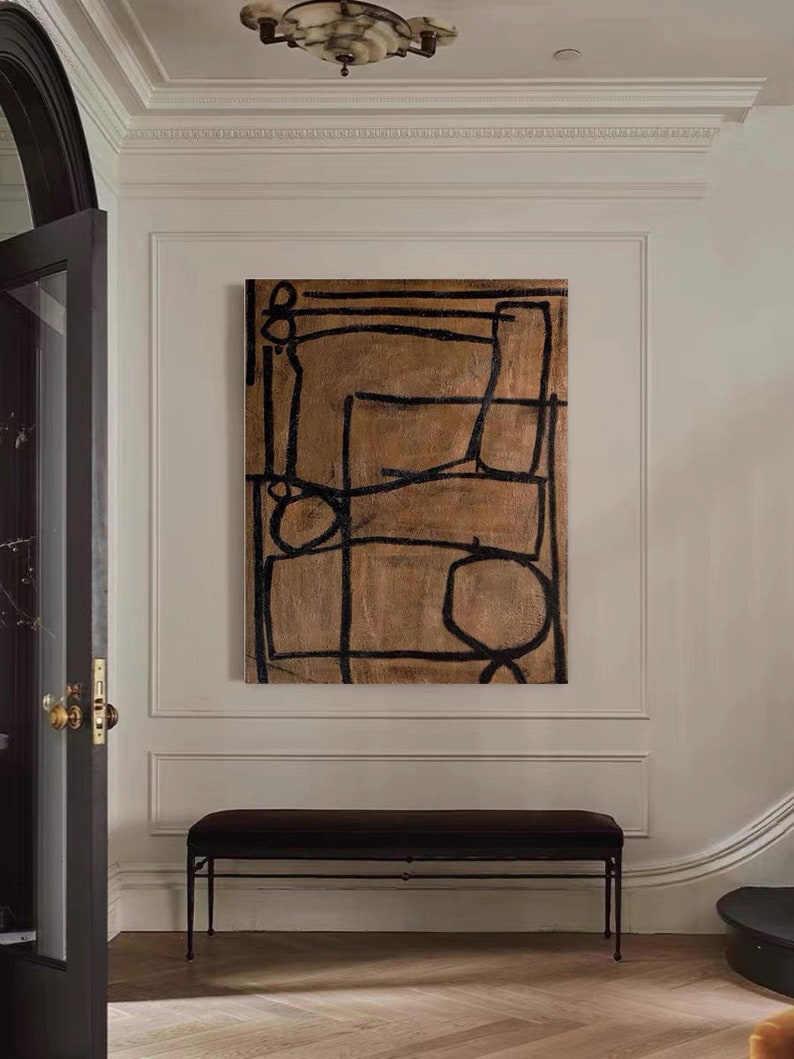 Black Brown Abstract Wall Art Black Brown Textured Abstract Alphabet