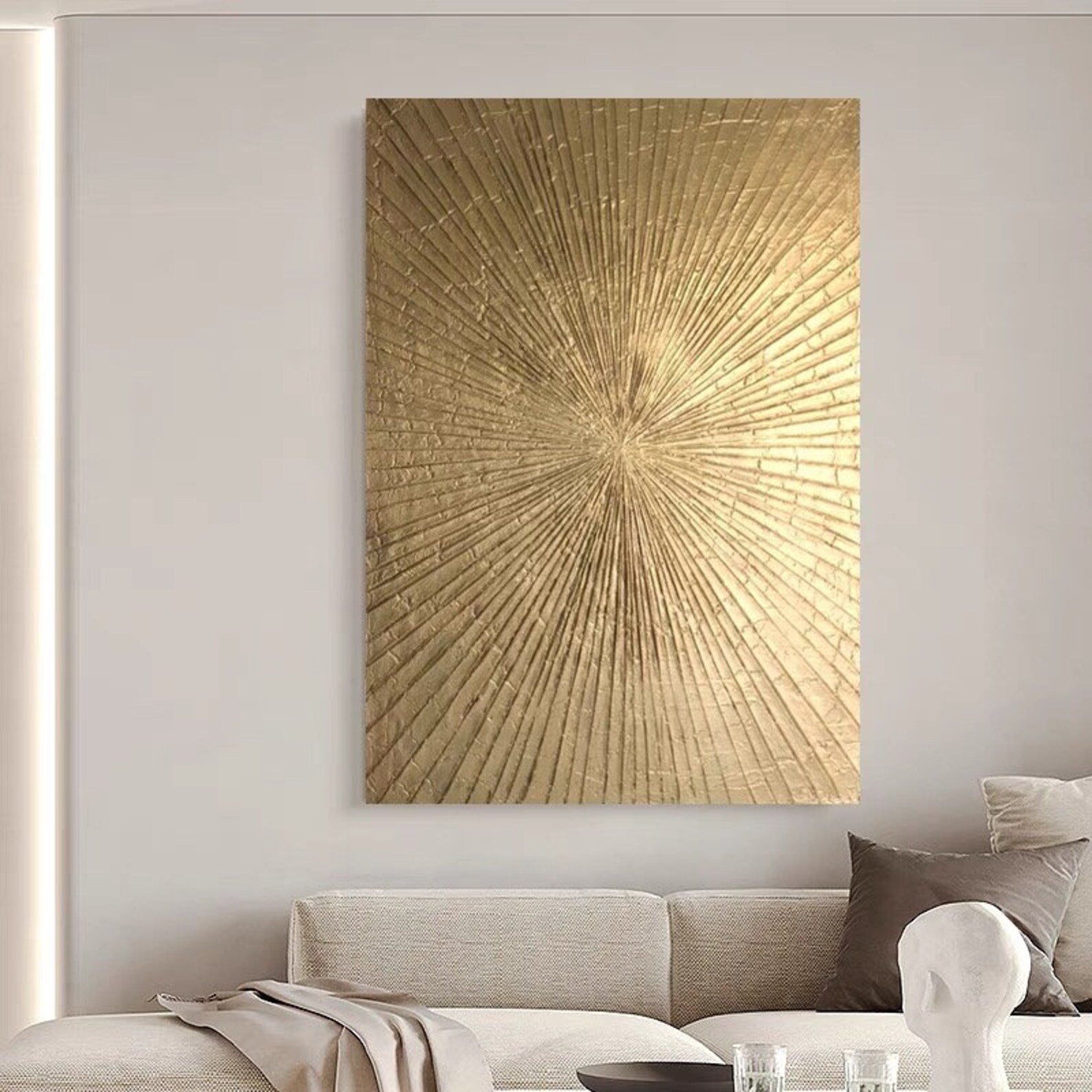 Gold 3D Textured Wall Art Gold Wall Art Gold Abstract Wall Art Gold