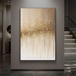 Gold Abstract Oil Painting Gold Texture Painting Abstract Painting Gold ...