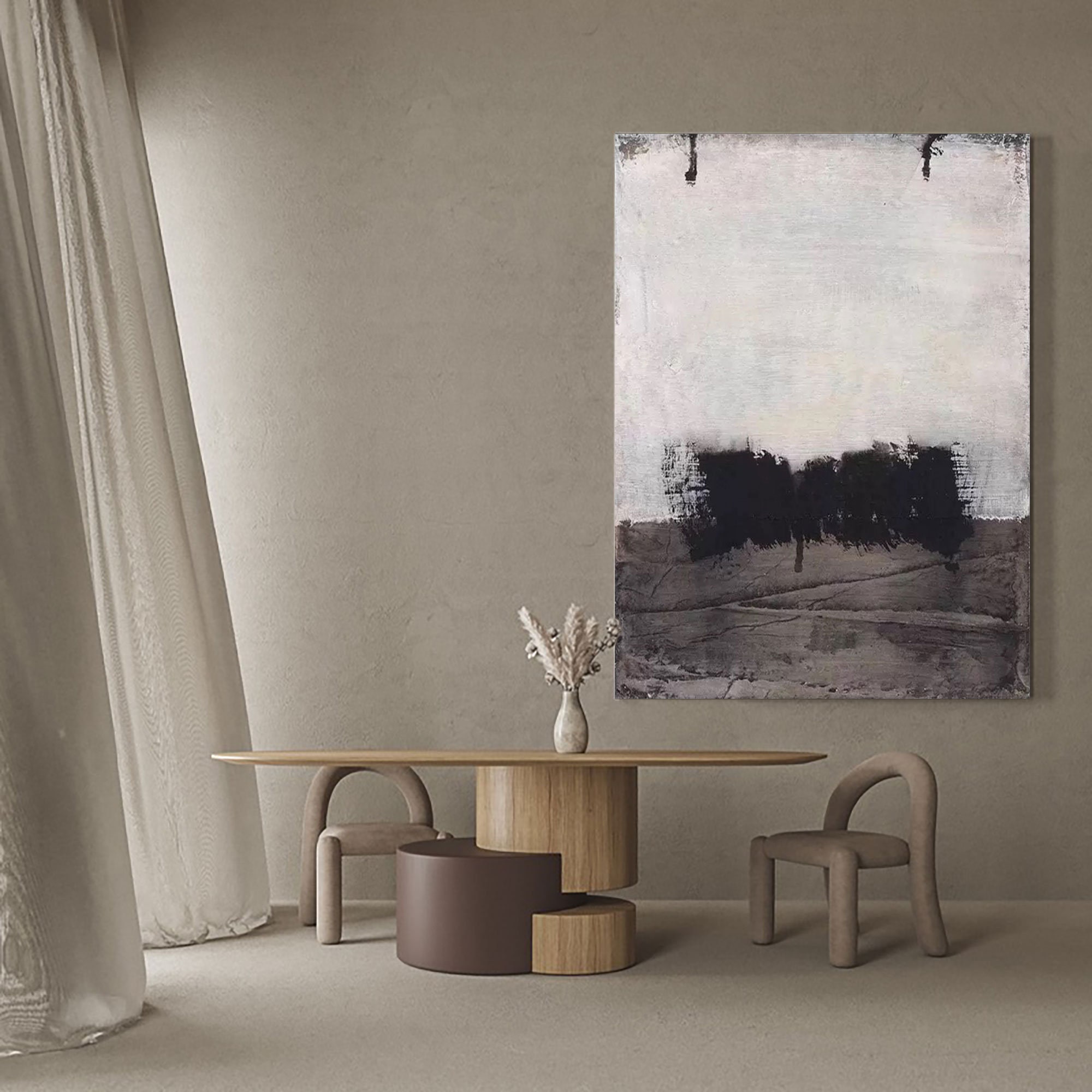 Wabi Sabi Wall Art Black and White Textured Wall Art White and - Etsy