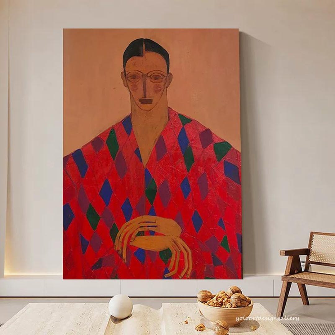 Large Abstract Face Oil Painting: Original Canvas Portrait Art - Etsy