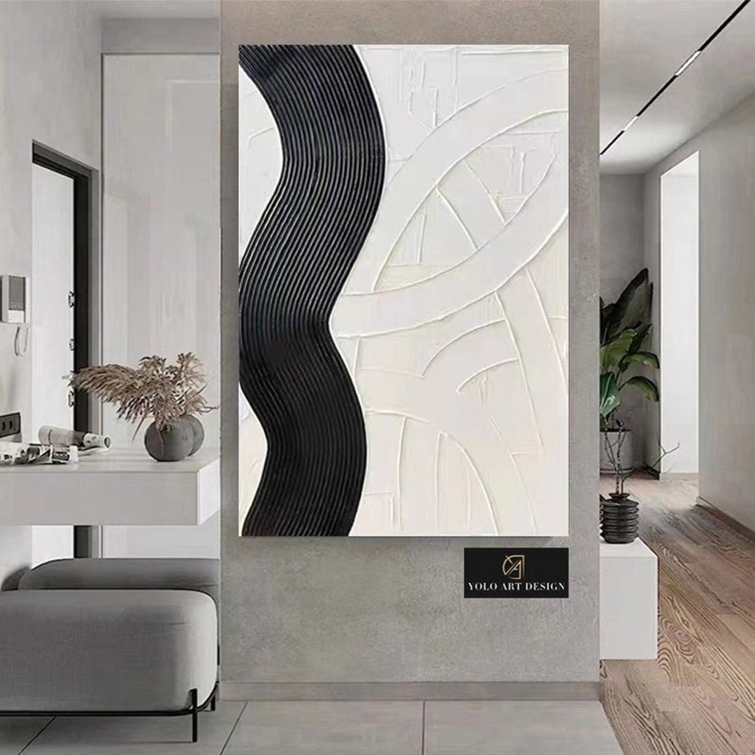 Black 3D Texture Art Black and White Abstract Art Black Abstract ...