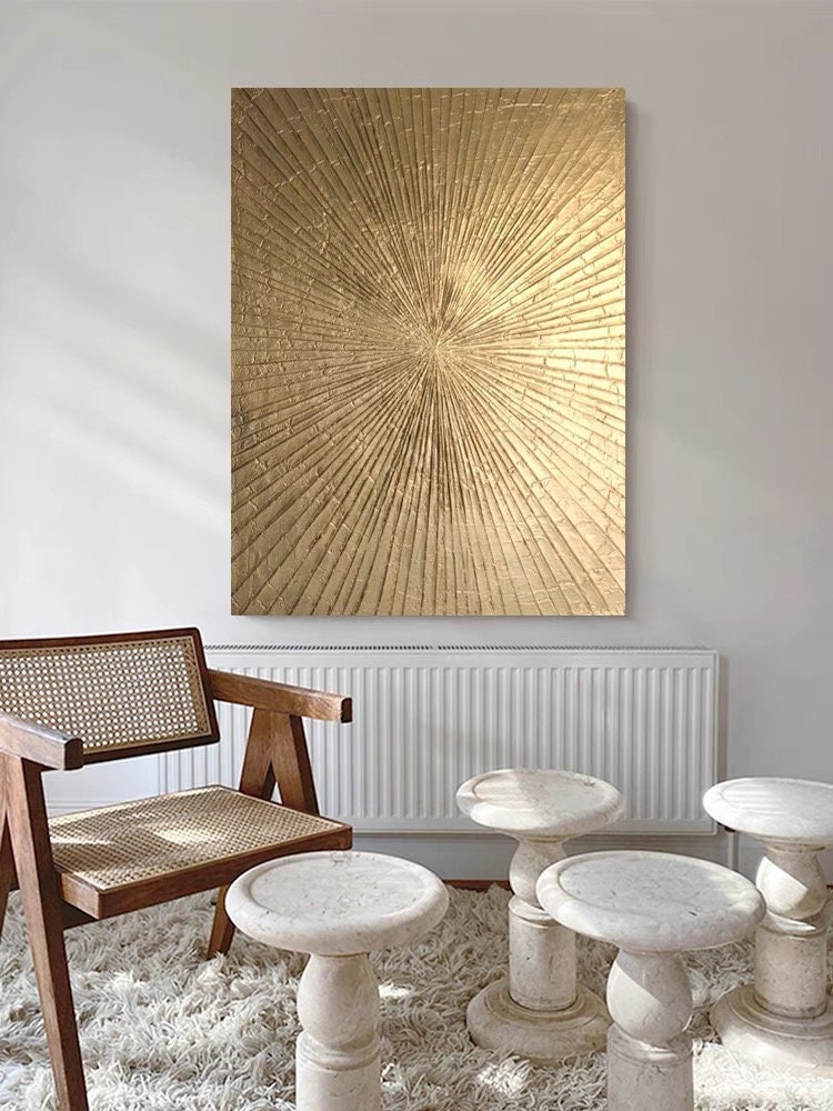 Gold 3D Textured Wall Art Gold Wall Art Gold Abstract Wall Art Gold ...