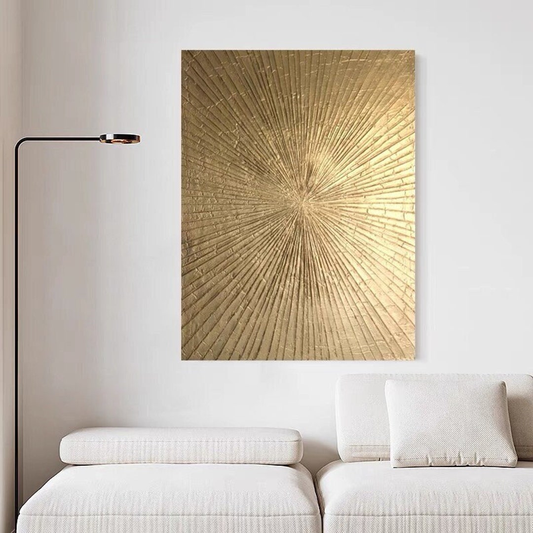 Gold 3D Textured Wall Art Gold Wall Art Gold Abstract Wall Art Gold ...
