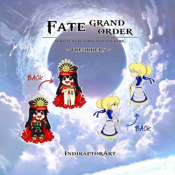 Fate Grand Order Charms And Stickers Oda Nobunaga Artoria Etsy
