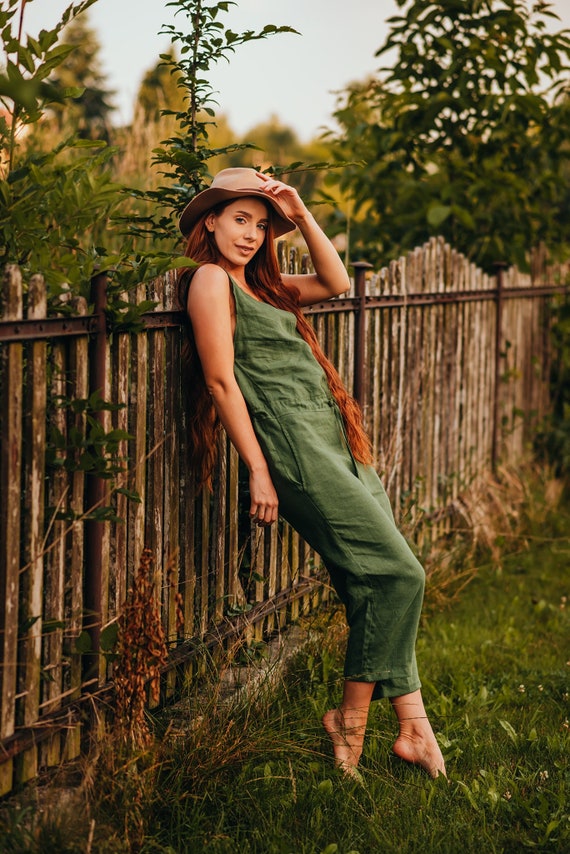 Maternity linen jumpsuit sale
