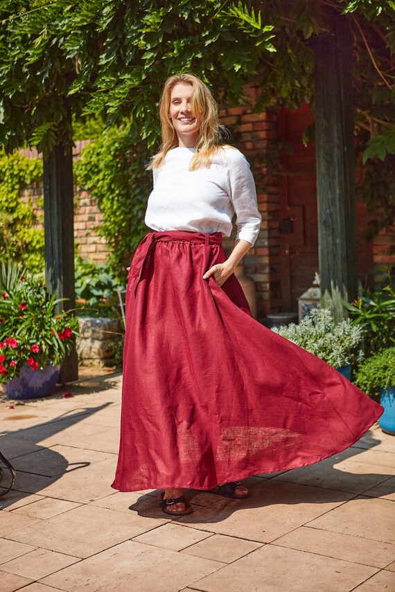 Linen Skirt long Linen Skirt Boho Linen Skirt Maxi Linen Skirt Boho Linen Skirt Maternity Linen Elastic Waist Skirt Linen Skirt Long Etsy UK